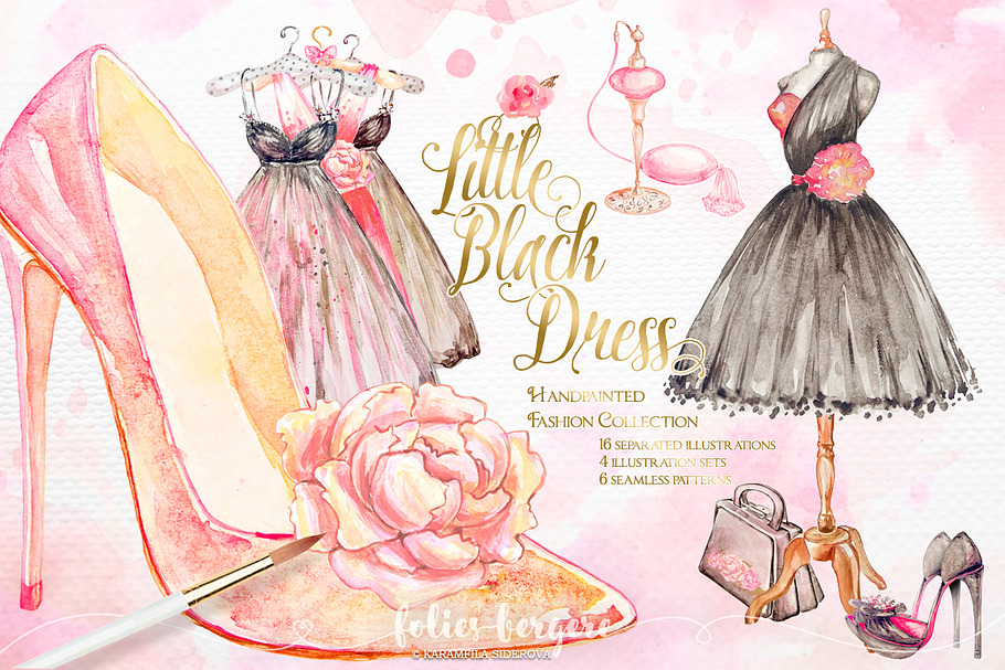 Little Black Dress Fashion Clipart