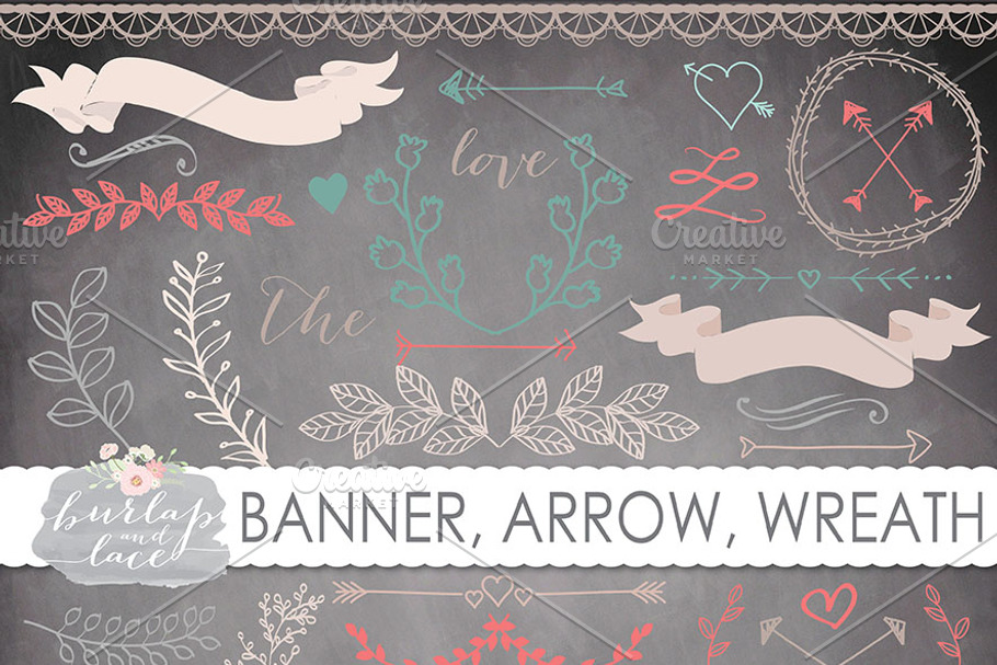 Vector laurel, arrow,wreath clipart in Illustrations - product preview 8