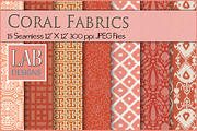 15 Seamless Coral Fabric Textures