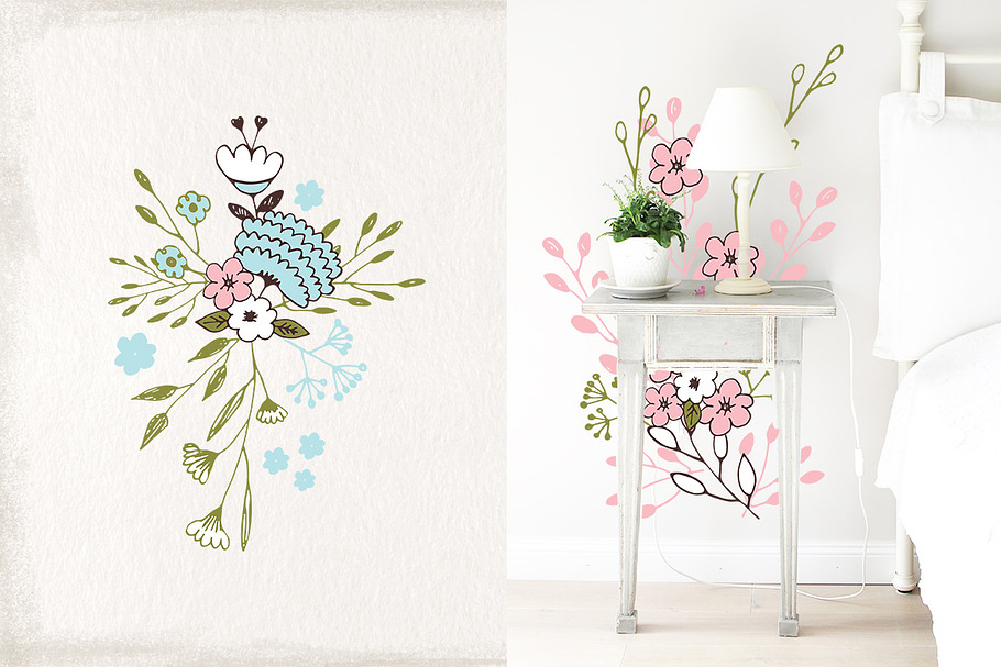 Nice Flowers in Illustrations - product preview 8
