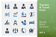 Tourism & Travel Icons Set 2 | Blue
