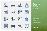 Tourism & Travel Icons Set 3 | Blue