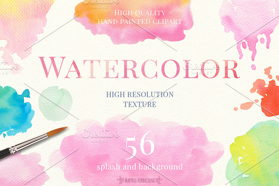 Hand Painted Watercolor Textures in Illustrations - product preview 8