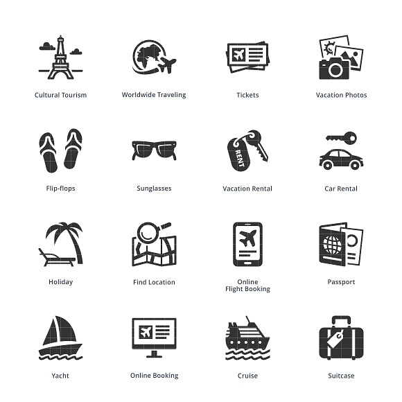 Tourism & Travel Icons Set 5 | Blue in Graphics - product preview 2