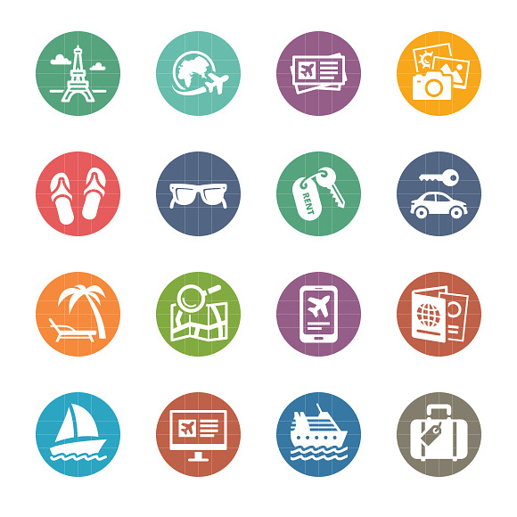 Tourism & Travel Icons 5 | Colored in Graphics - product preview 2