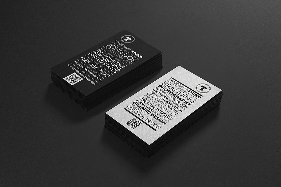 Typography Studio business card