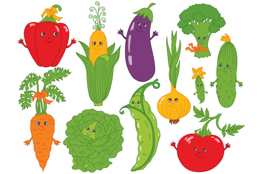 Garden Vegetable Set in Illustrations - product preview 8