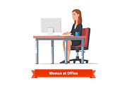 Woman working at office