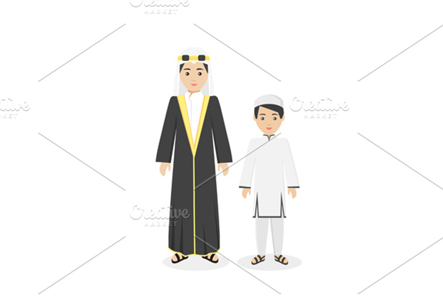 Saudi Arabia Traditional Clothes  in Illustrations - product preview 8