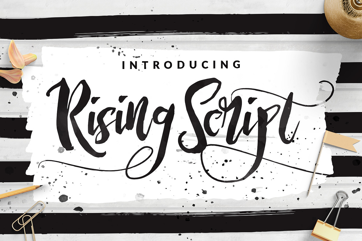Rising Brush Script  in Script Fonts - product preview 8