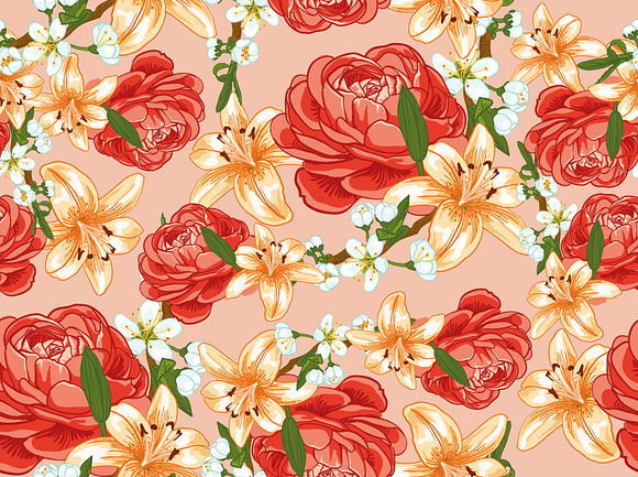 Floral pattern and card in Patterns - product preview 1