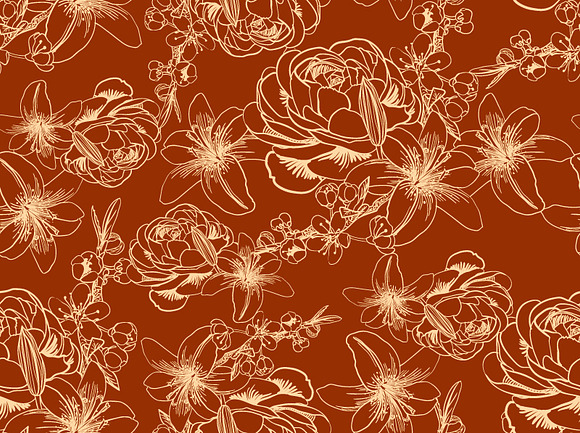 Floral pattern and card in Patterns - product preview 4