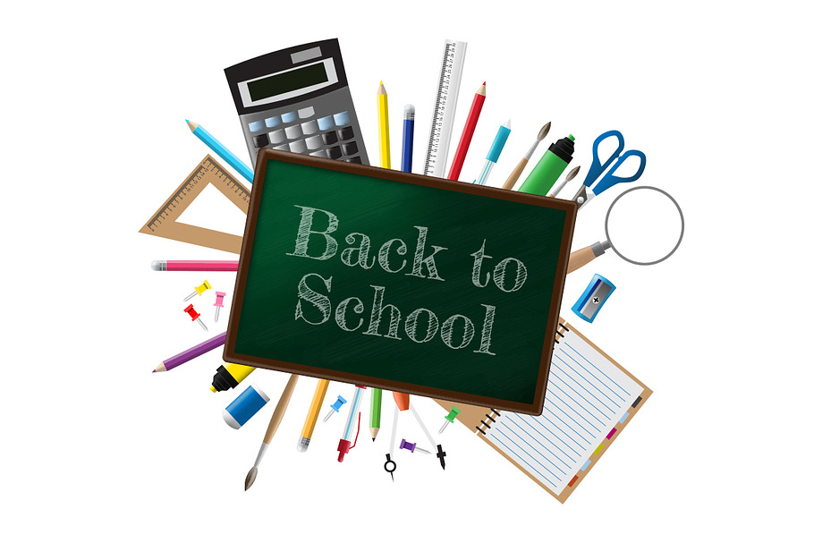 Back to school background, in Illustrations - product preview 8