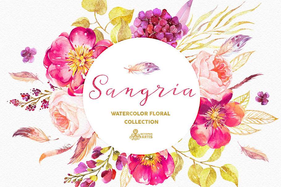 Sangria. Watercolor collection in Illustrations - product preview 8
