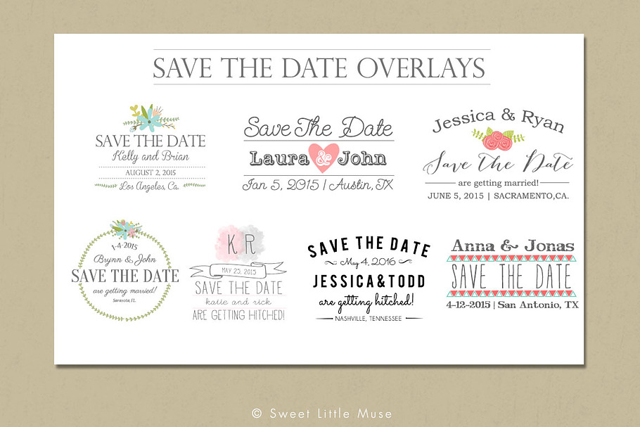 Save the Date Overlays