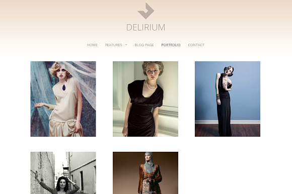 Delirium - Fashion Portfolio Theme in WordPress Wedding Themes - product preview 1