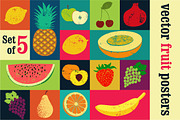 Pop Art grunge style fruit poster.