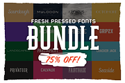 Fresh Pressed Fonts Bundle-75% OFF!