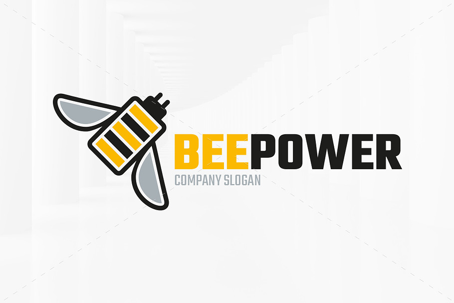 Bee Power Logo Template in Logo Templates - product preview 8