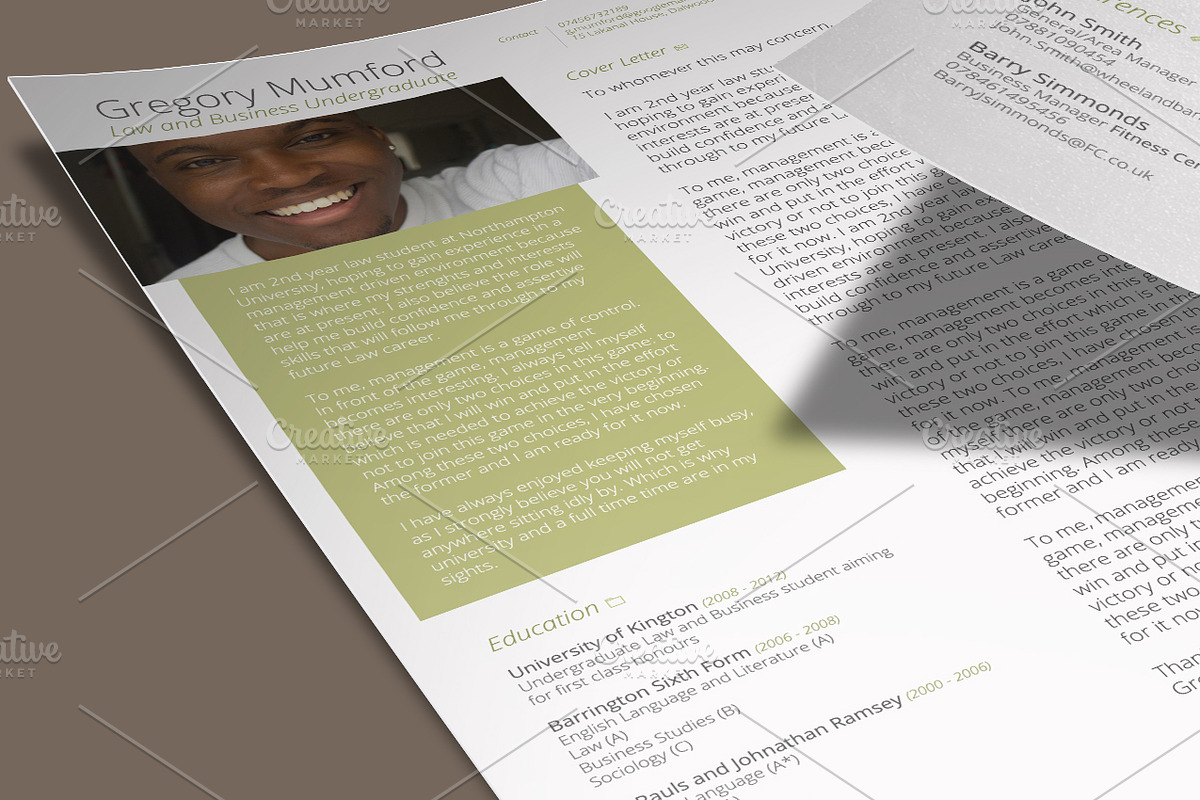 The Executive CV + Cover Letter in Letter Templates - product preview 8