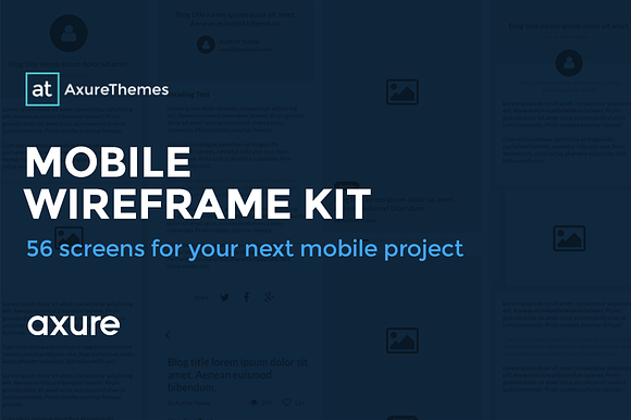 Axure Mobile Wireframe Kit in Wireframe Kits - product preview 1