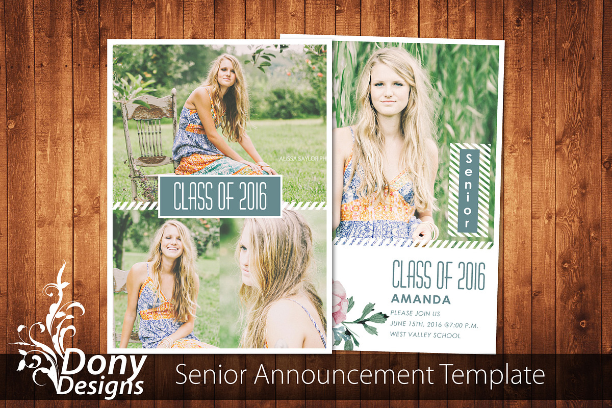 Senior Graduation Card -SE003 in Postcard Templates - product preview 8
