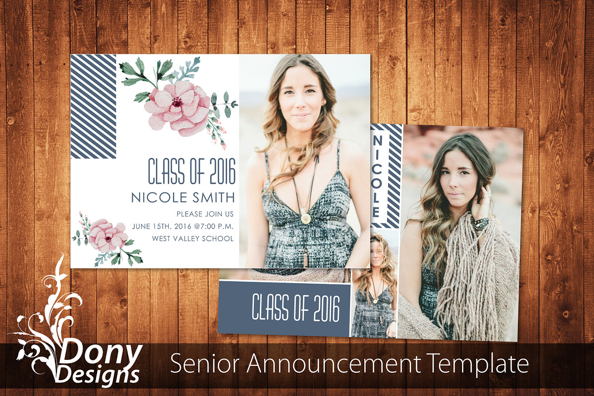 Senior Graduation Card -SE001 in Postcard Templates - product preview 8
