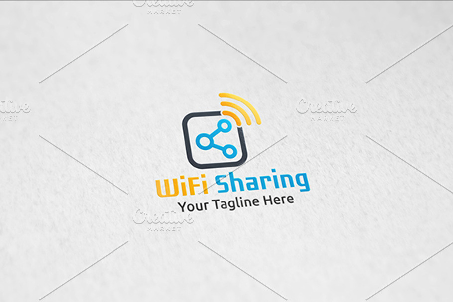 WiFi Sharing - Logo Template in Logo Templates - product preview 8