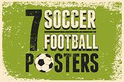 Soccer typographic vintage poster.