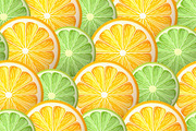 Lime  & orange seamless pattern     
