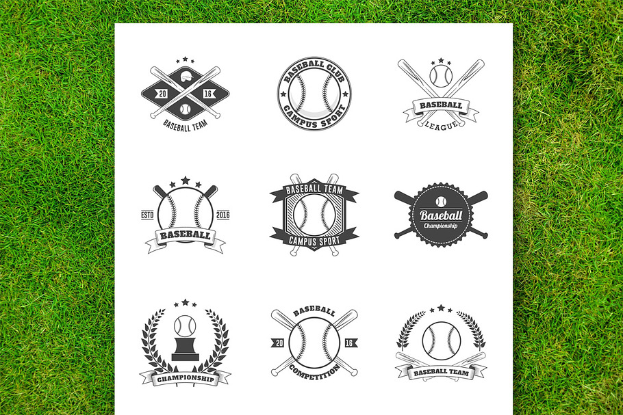 Baseball Badge Collection in Logo Templates - product preview 8
