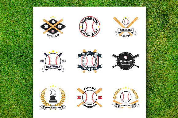 Baseball Badge Collection in Logo Templates - product preview 1
