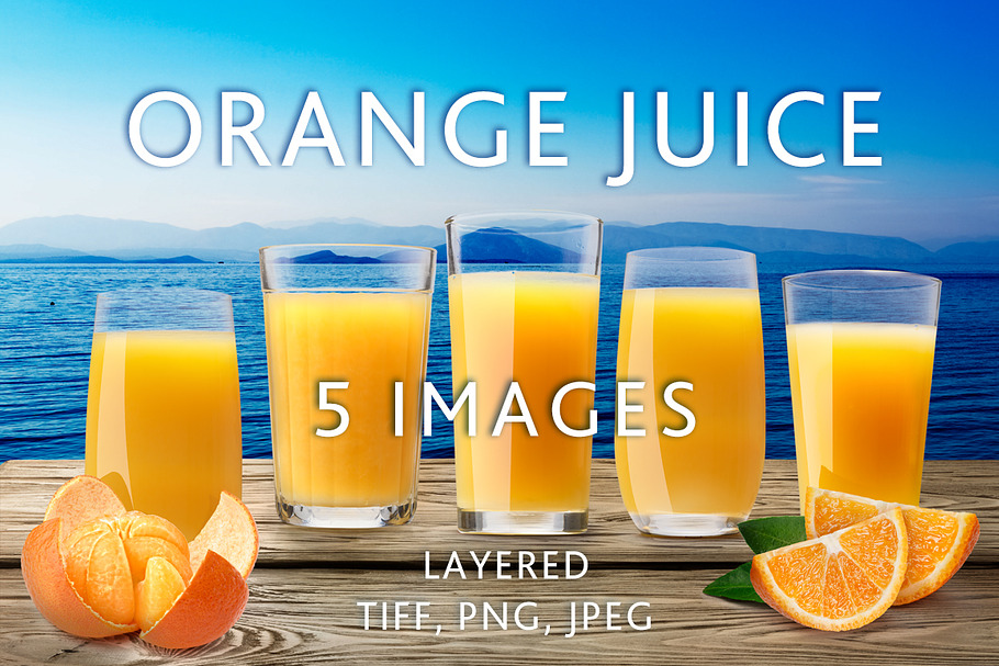 Orange Juice Highballs in Product Mockups - product preview 8