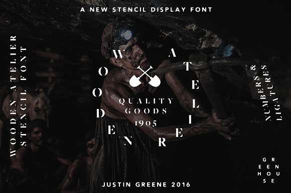 Wooden Atelier ~ Vintage Serif in Military Fonts - product preview 3