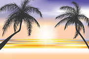 Summer Beach vector background