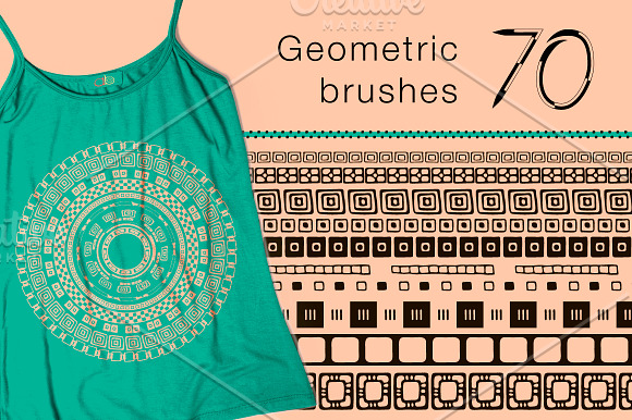 Geometric Brushes - Square in Photoshop Brushes - product preview 7