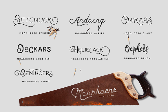 The Doewoers Font Bundle | 70% OFF in Display Fonts - product preview 2