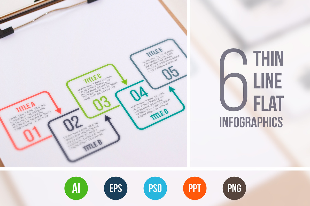 Line flat elements for infographic_5 in PowerPoint Templates - product preview 8
