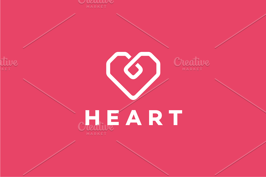 Square Heart Logo in Logo Templates - product preview 8