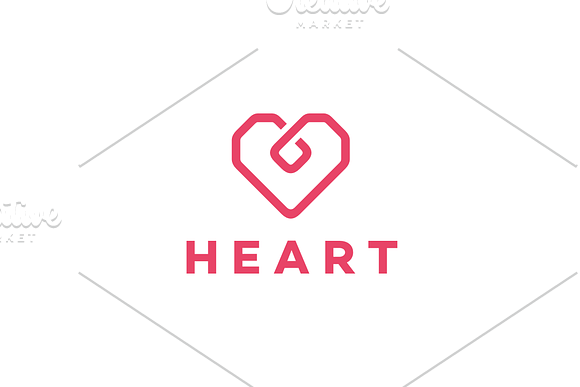 Square Heart Logo in Logo Templates - product preview 1