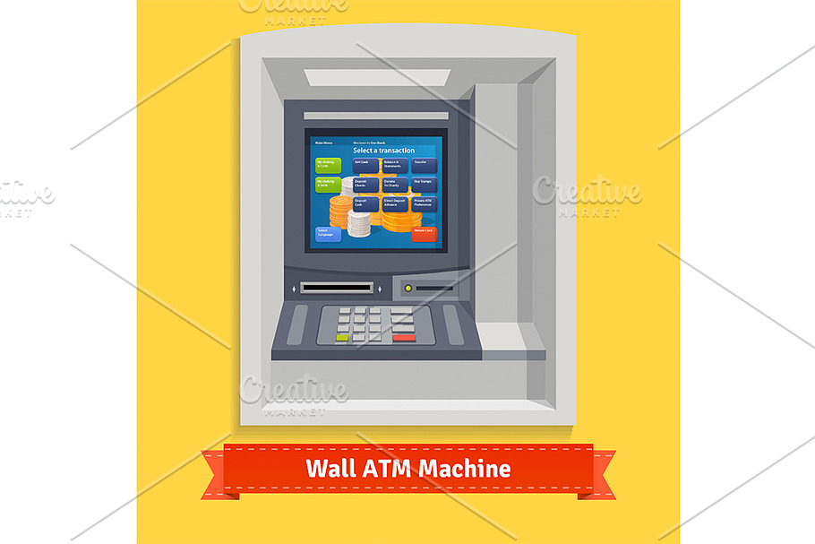 Wall mounted outdoor ATM machine