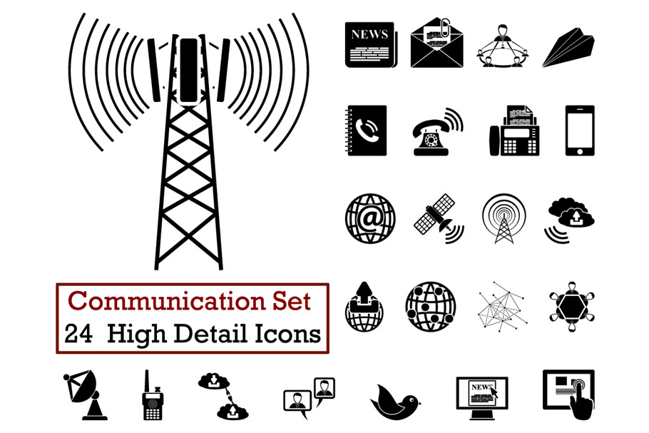 24 Communication Icons