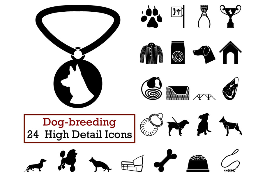 Set of 24 Dog-breeding in Graphics - product preview 8