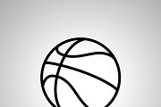 Basketball ball simple black icon