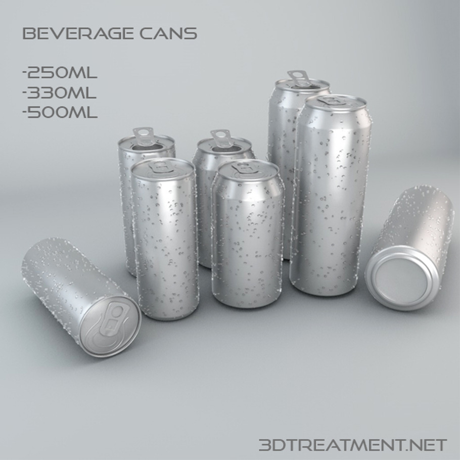 Beverage Cans in 3 Sizes in Food - product preview 2