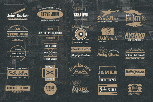 229 Handdrawn Logo Bundle in Logo Templates - product preview 27