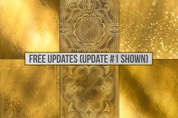 Gold Foil Textures, Gold Backgrounds in Textures - product preview 25