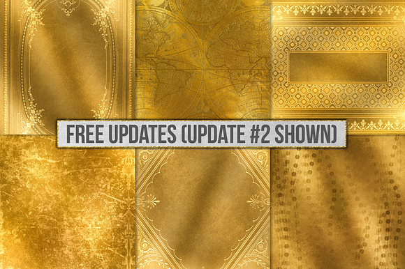 Gold Foil Textures, Gold Backgrounds in Textures - product preview 28