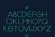 Simple minimalistic font vector