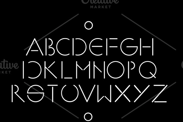 Simple and minimalistic font vector